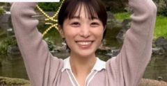 テレ朝・気象予報士の「ぴっちりピンクニット」が神すぎる！ 限界突破の曲線美に全オヤジが釘付け